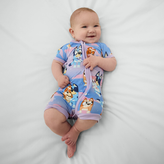Bluey Purple Sleepytime Shorty Zippy