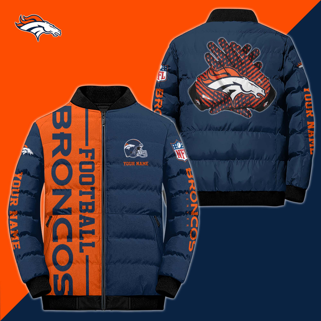 Denver Broncos Sport Puffer Jacket Customized Your Name, Jackets For Football Lovers, Gifts For Football Fans, Puffer Jacket 2024 Version ETUA-62733