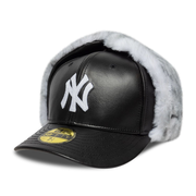 New York Yankees MLB Faux Fur Black Dogear 59FIFTY Fitted Cap