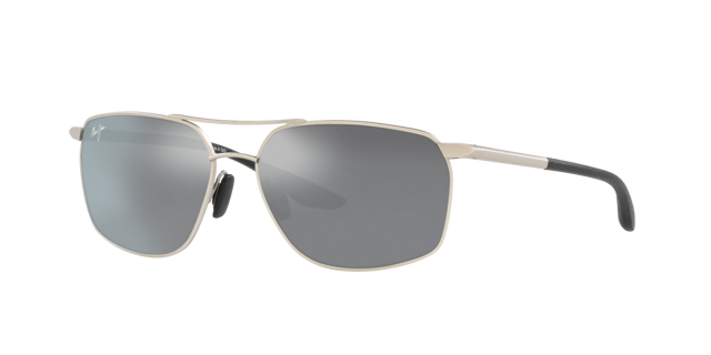 MAUI JIM Puu Kukui Silver - Men Sunglasses, Neutral Grey Polarized Lens