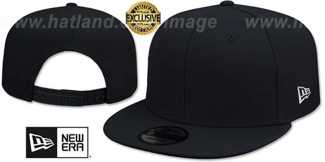 New Era 'BLANK SNAPBACK' Black Adjustable Hat