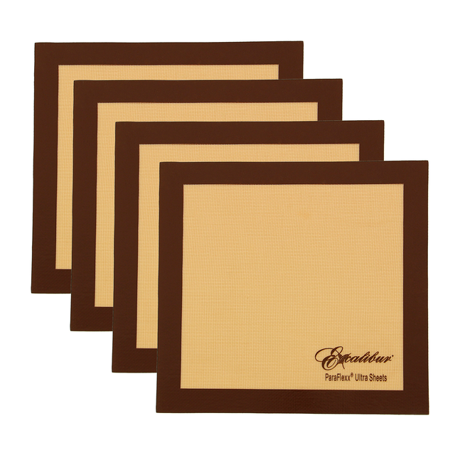 Excalibur PFU14 ParaFlexx Silicone Reusable Non-Stick Drying Sheets for Food Dehydrators, Set of 4