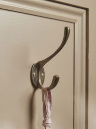 Double Coat Hook - Antique Brass