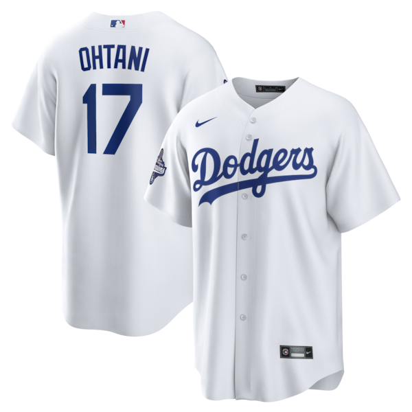 Men's Los Angeles Dodgers Shohei Ohtani Nike White 2025 World Series Champions Home Replica Jersey