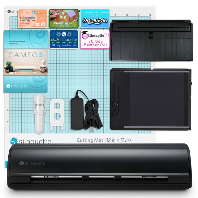 Silhouette Black Cameo 5 with Electrostatic Grip Mat Attachment