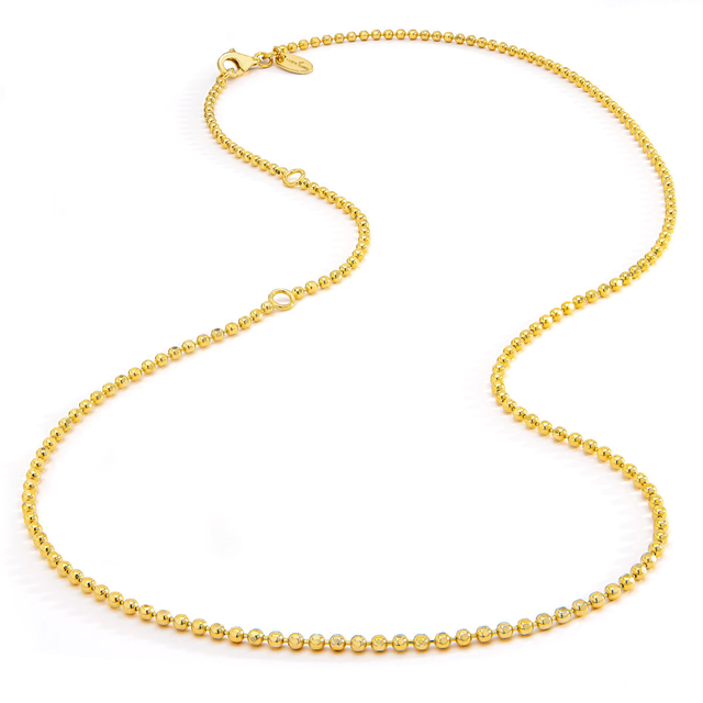 Vermeil Faceted Ball Chain