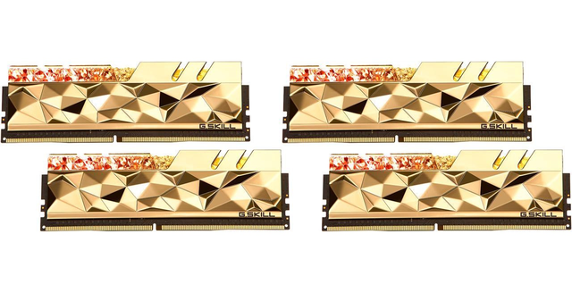 64GB G.Skill DDR4 Trident Z Royal Elite Gold 3600Mhz PC4-28800 CL16 1.35V Quad Channel Kit 4x16GB