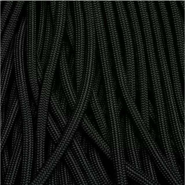 750 Paracord Black Made in the USA Nylon/Nylon