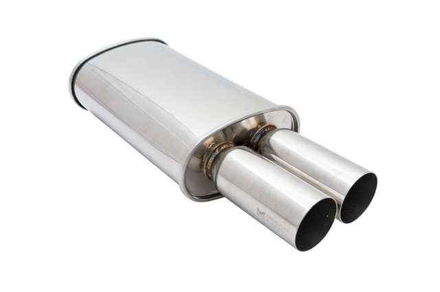 Megan Racing M-DT Muffler BMW E90 E91 (Sedan/Wagon) Black or Polished 2.5" w/ Dual 3" Polished Tips