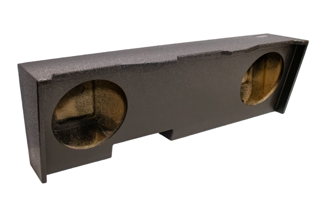 SoundSkins Enclosures | GMC Sierra / Chevrolet Silverado Crew Cab 2019+ Dual 10" Ported - Premium USA Made Subwoofer Box with Bed Liner Spray Finish