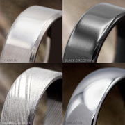 "HELIOS" - MOSS & 14K YELLOW GOLD MOUNTAIN RANGE WEDDING BAND