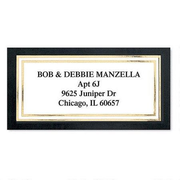 Black & Gold Foil Border Custom Address Labels