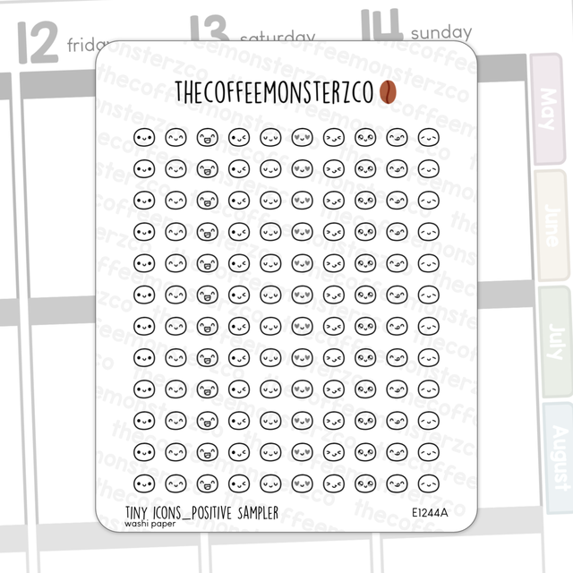 Tiny Icons - Emoti Heads (washi paper)