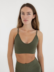Bōdhi Bralette, Moss Green