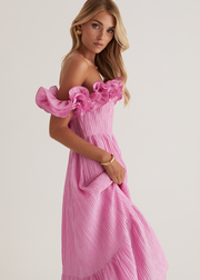 Marlow Off Shoulder Maxi Dress - Pink