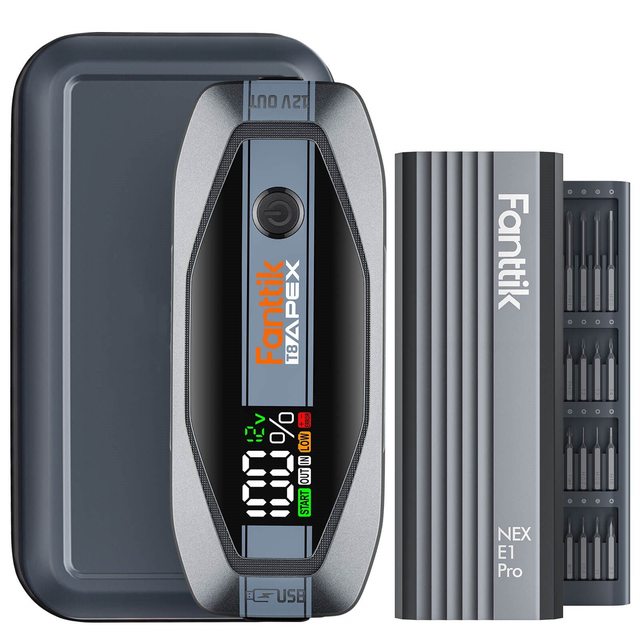 Fanttik T8 APEX Jump Starter Deluxe Package and E1 PRO Precision Electric Screwdriver