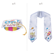 Dr. Seuss™ Oh the Places You’ll Go!™ Polyester Graduation Hat & Stole Kit - 2 Pc.