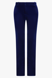 Fluid Velvet Straight Pant | Blue
