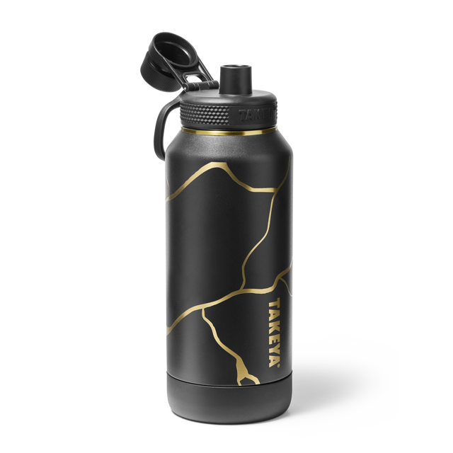 Kintsugi Water Bottle with Spout Lid