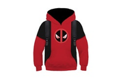 Kids Deadpool Hoodie 3D Printing Super Hero Cosplay Jumper Outfit (Size:12-13T)