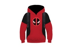 Kids Deadpool Hoodie 3D Printing Super Hero Cosplay Jumper Outfit (Size:12-13T)