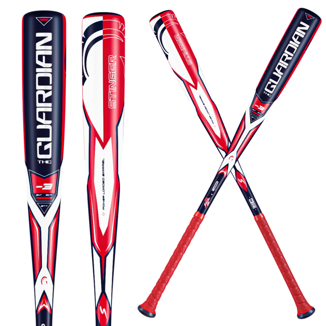 The Guardian X Stinger BBCOR 2 5/8" Baseball Bat Drop -3 (Red/White/Blue)