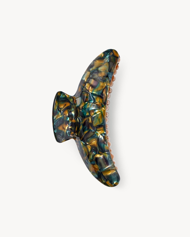 Jumbo Heirloom Claw in Green Tortoise