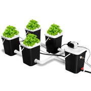 Deep Water Culture 5 Gallon 4 Site Bubble Flow Buckets DWC RDWC Hydroponic Growing System Kits