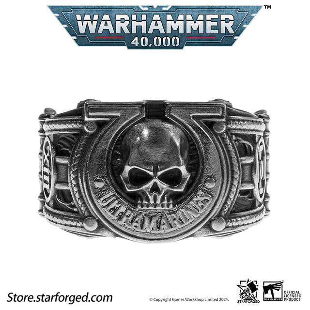 Starforged Warhammer 40K Sigil Ring of Ultramar & Ultramarines Space Marine Legion Men's Ring
