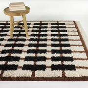 Adelia Geometric Grid Area Rug