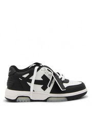 BLACK AND WHITE LEATHER OUT OF OFFICE SNEAKERS