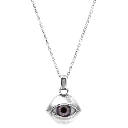 Glass Eye Pendant Necklace