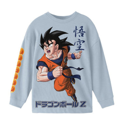 Little & Big Kid Boys Crew Neck Long Sleeve Regular Fit Dragon Ball Z Graphic T-Shirt