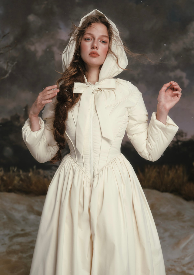 Black&White Warrior Down Coat (White)