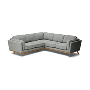 Macadamia Sectional Sofa in Fabirc Pebble Grey 127"