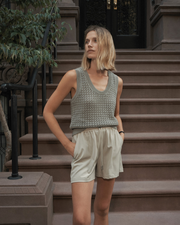 Varley Ferns Open Knit Tank - Shadow