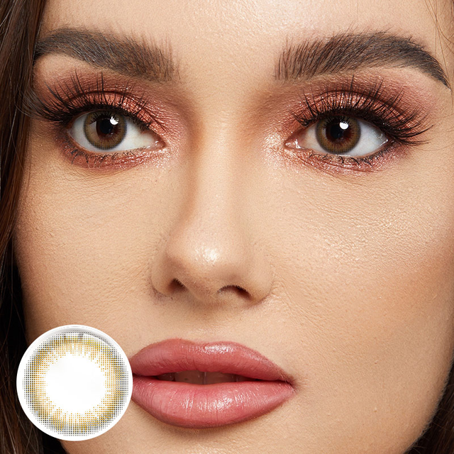 Clear Brown Yearly Colored Contacts