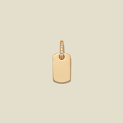 CZ Dog Tag Charm | Final Sale