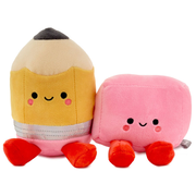 Better Together Pencil and Eraser Magnetic Plush Pair, 6"