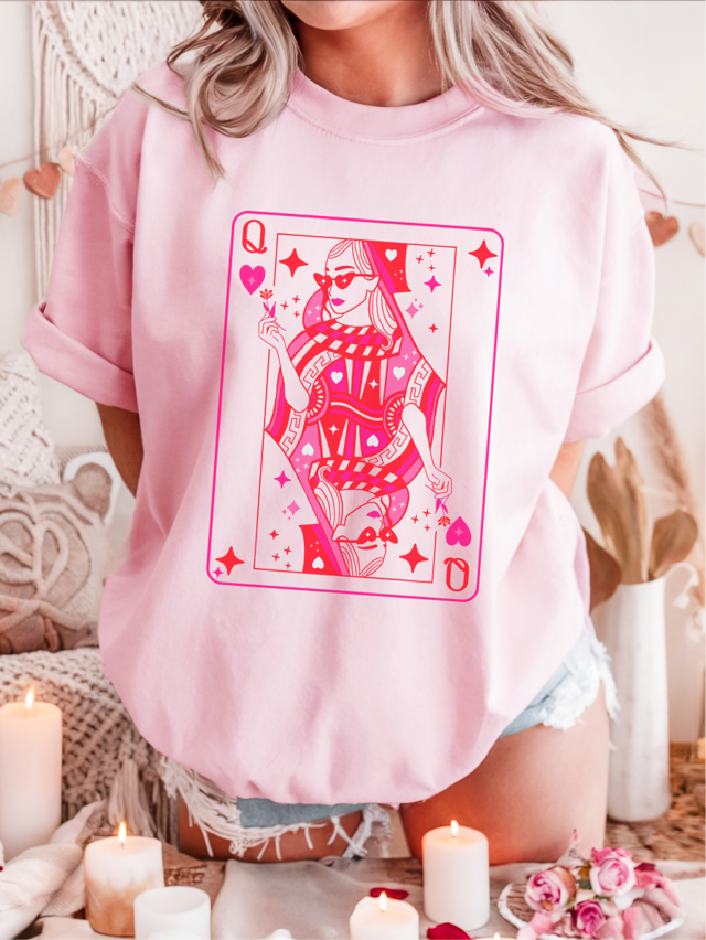 Queen of Hearts ~ Unisex T-shirts, Sweatshirts, Raglans and Tank Tops Relaxed Fit Printed in the USA