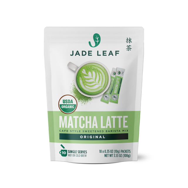 Organic Cafe Style Sweetened Matcha Latte Mix - Original - Stick Packs
