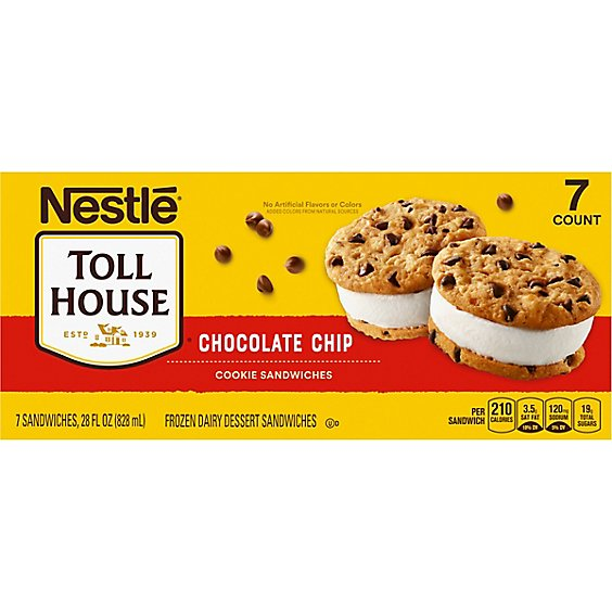 Nestle Toll House Vanilla Chocolate Chip Cookie Sandwiches - 7 Count