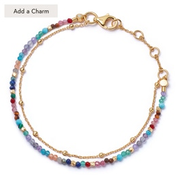 Gold Fine Biography Multi gemstone Bracelet