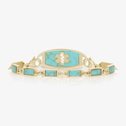 Bree Turquoise Medical ID Bracelet in Gold