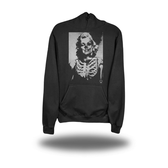 MARILYN SKELETON HORROR BLACK HOODIE