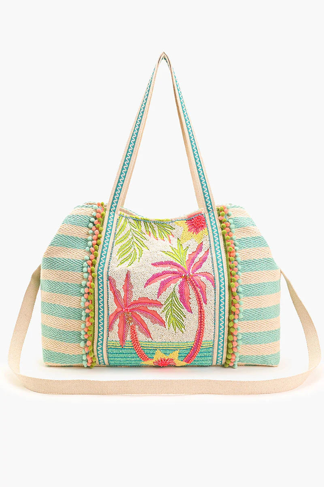 Palm Paradise Beach Tote Bag
