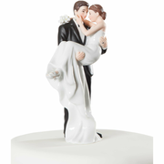 Groom Holding Bride Traditional Cake Topper Figurine