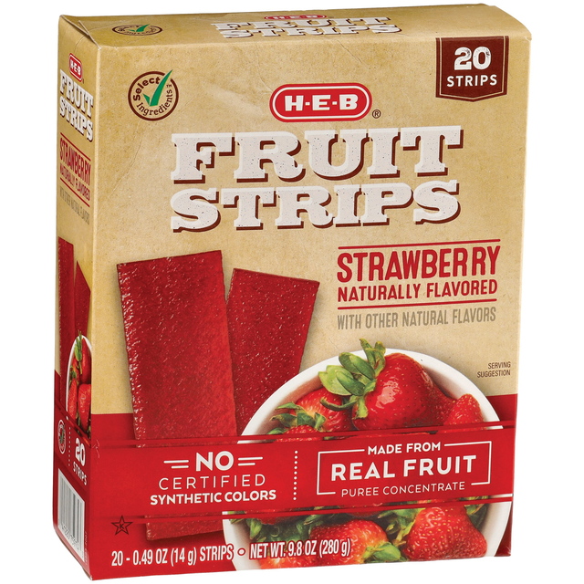 H-E-B Fruit Strips Fruit Snacks - Strawberry