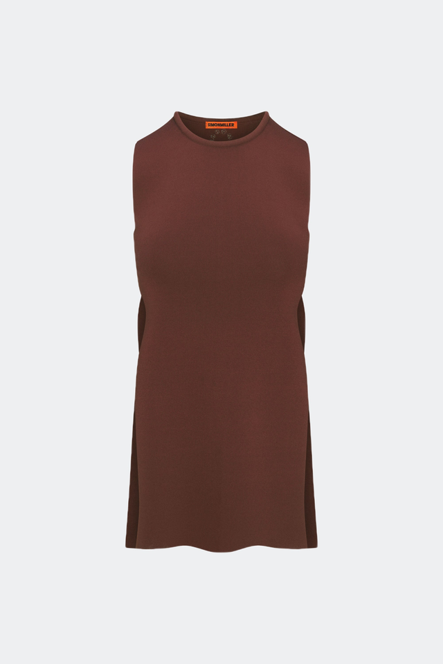 Knits By Canoga Top In Choco Brown