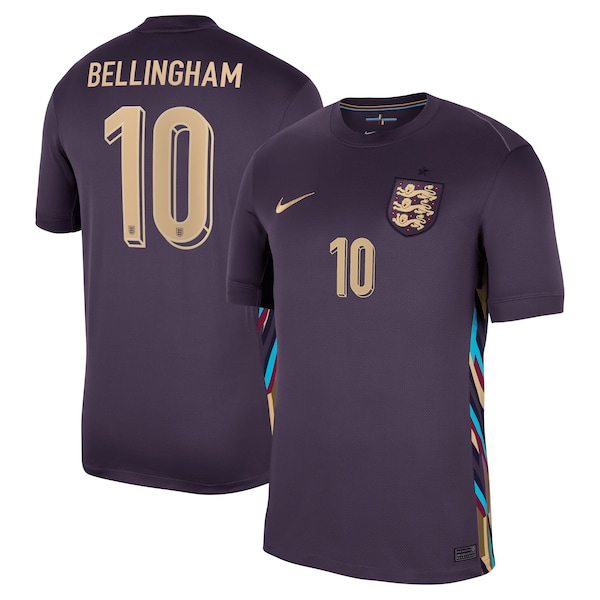 England Nike Away Stadium Shirt 2024 with Bellingham 10 printing